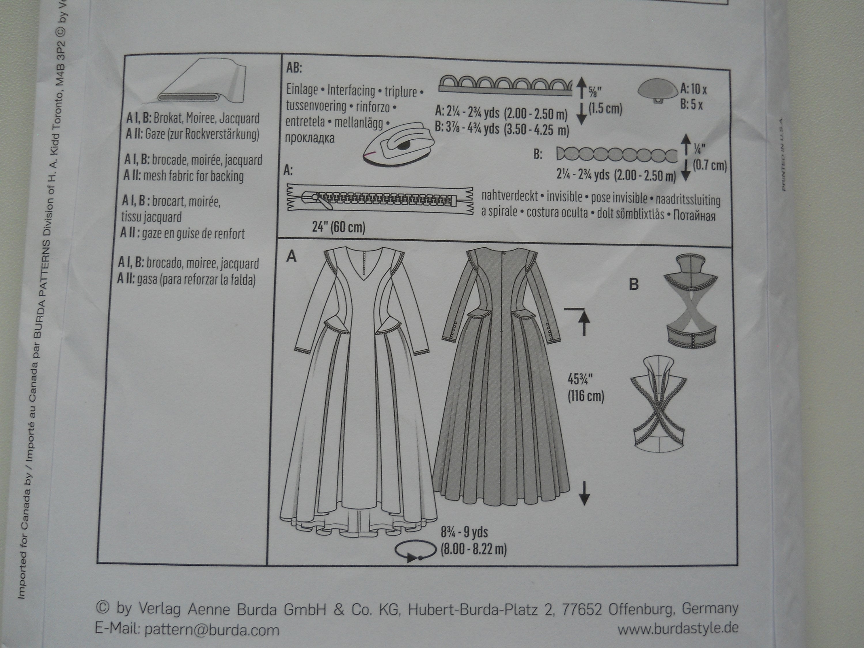 Elegant Royal Renaissance Gown Burda 6398 8-18 New Sewing - Etsy
