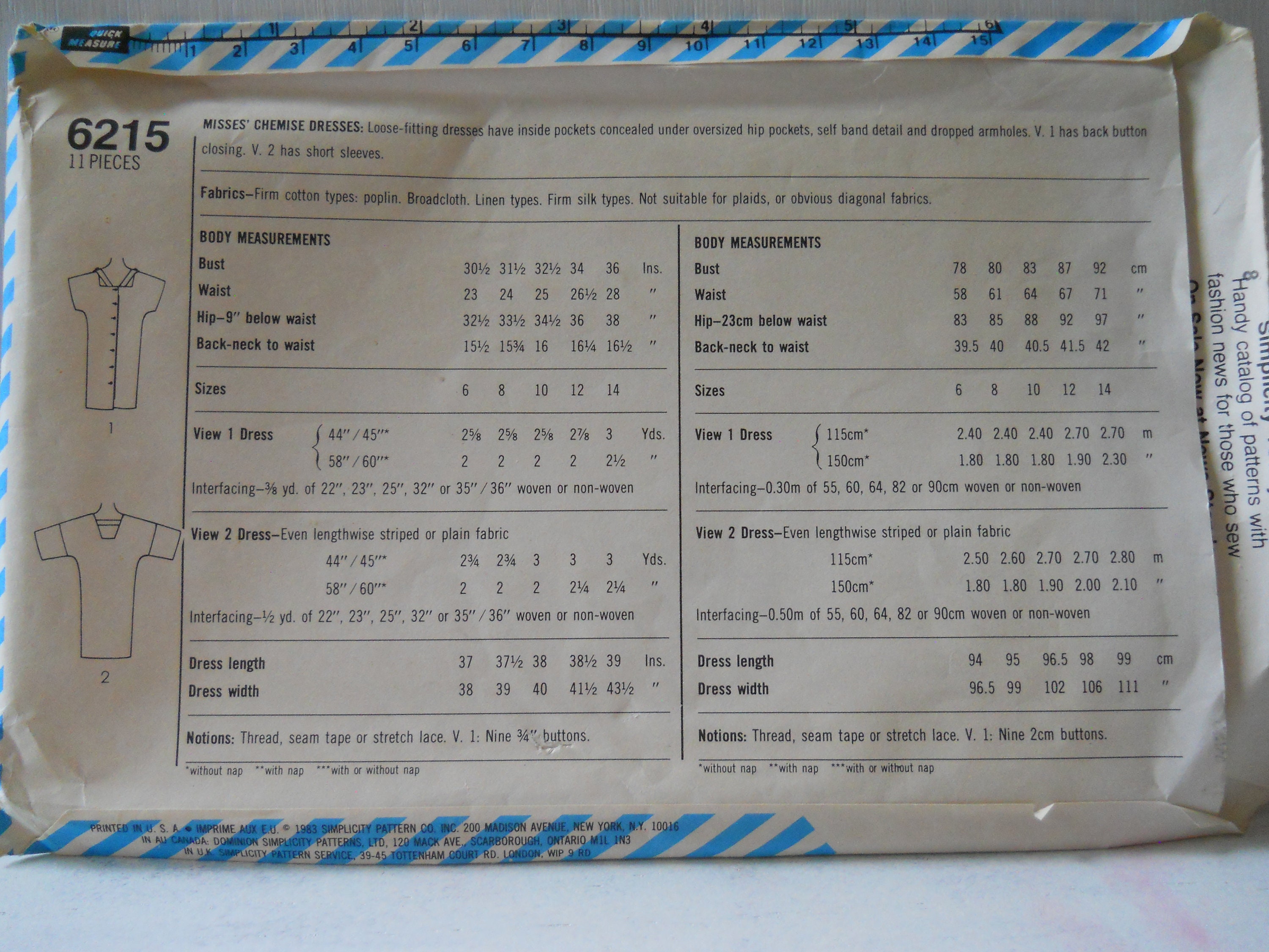 Vintage 1980's Sheath Dress Simplicity 6215 Size 8-10-12 - Etsy