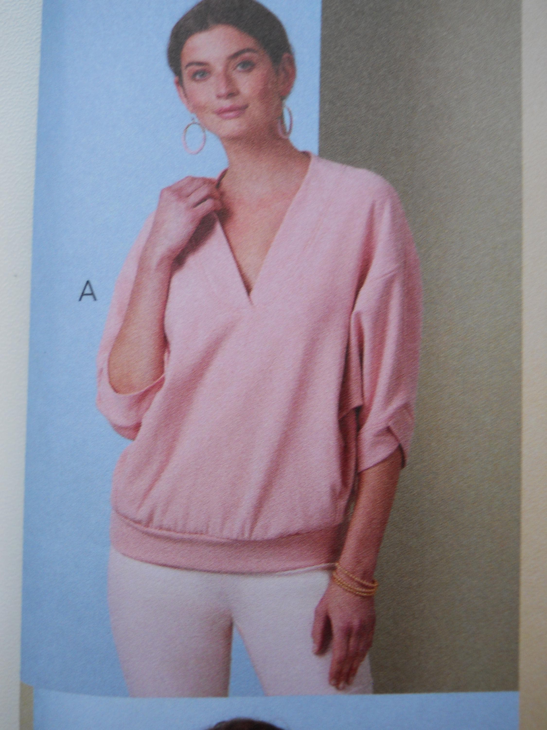 Palmer/pletsch Knit Blouson V-neck Tops Butterick B6996 K5 (8-16) or Y5 ...