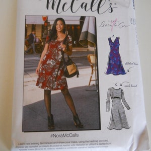Learn to Sew Level 1 Dress McCall&#39;s M8064 Y (XS-M) or ZZ (L-XXL) Sewing Pattern for Knit Dress, Teen and Misses Comfortable Dress or Pajamas