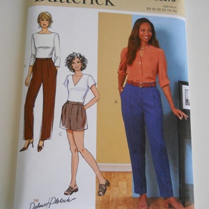 2022 Palmer/Pletsch Pleated Slacks and Shorts Butterick B6878 B5 (8-16) or Plus F5 (16-24) New Sewing Pattern for Pants with Fly, Belt Loops