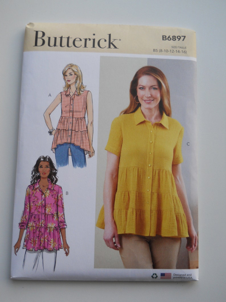 Patron De Couture Butterick B6624 - Robe été, Tailles 34 à 42, Notice En Allemand