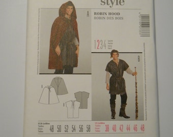 Burda 7154 SEWING PATTERN Misses' Style Loose-Fitting Cape Costume EASY Sz 10-24 