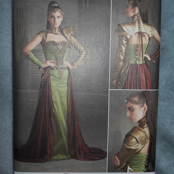 Fantasy Cosplay Simplicity 8363 Firefly Path Costume Sewing Pattern Women: Elf Queen Princess Fey Fairy Faerie Long Gown with Armor