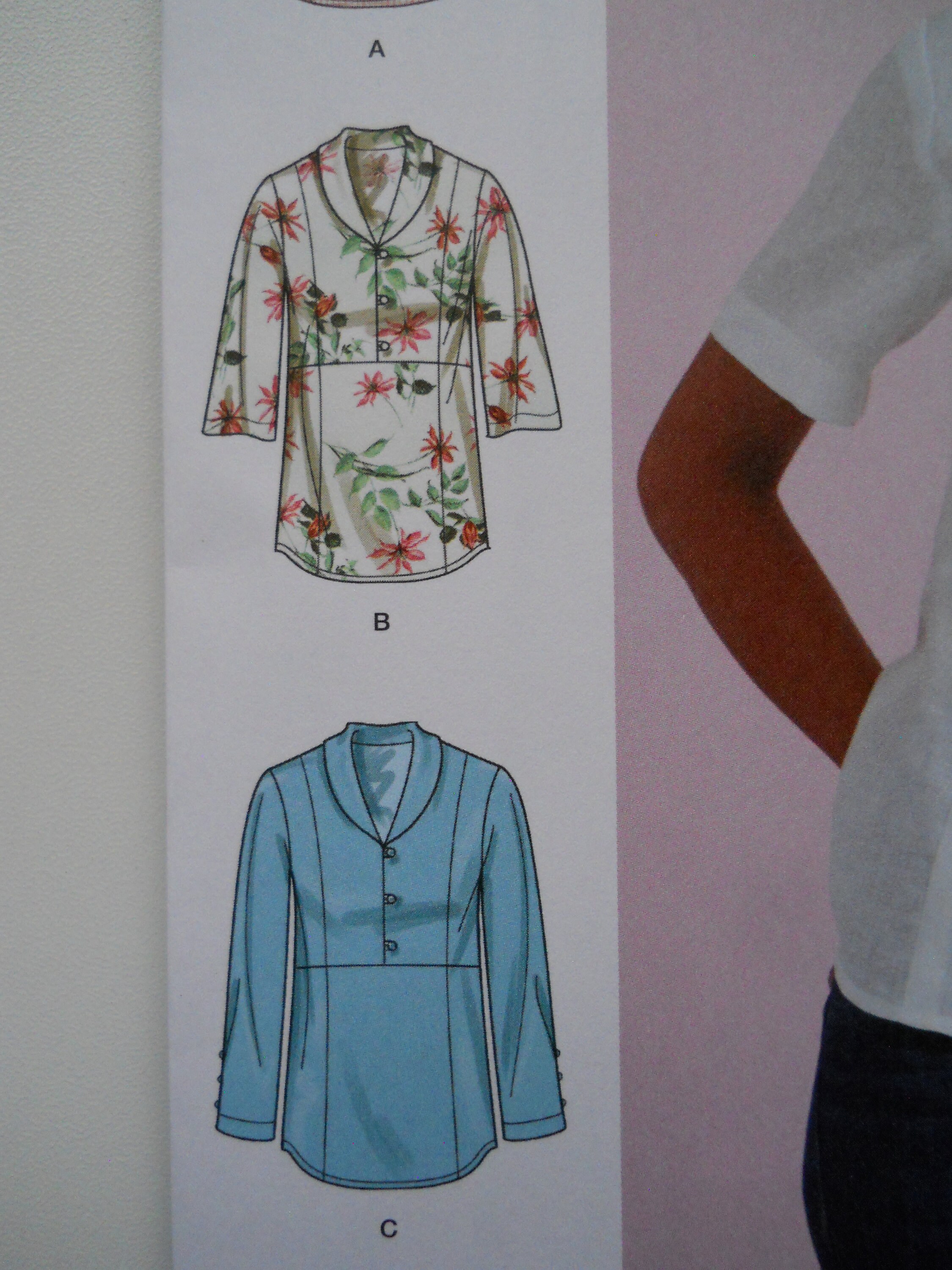 2024 Raised Waist, Shawl Collar Tops Simplicity S9889 D5 (4
