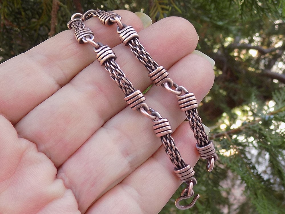 VINTAGE Healing Solid Copper STAMPED Chain Link Signed Bracelet 7.5” –  Vintage Jewelry Superstore