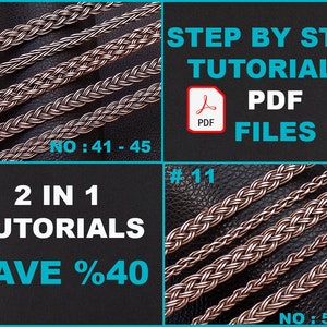 Fichiers PDF Téléchargement instantané, tressage avec livre de pdf de tutoriel de modèle de fil, techniques de tressage de fil comment faire la leçon Non : 41-45 51-55 image 1