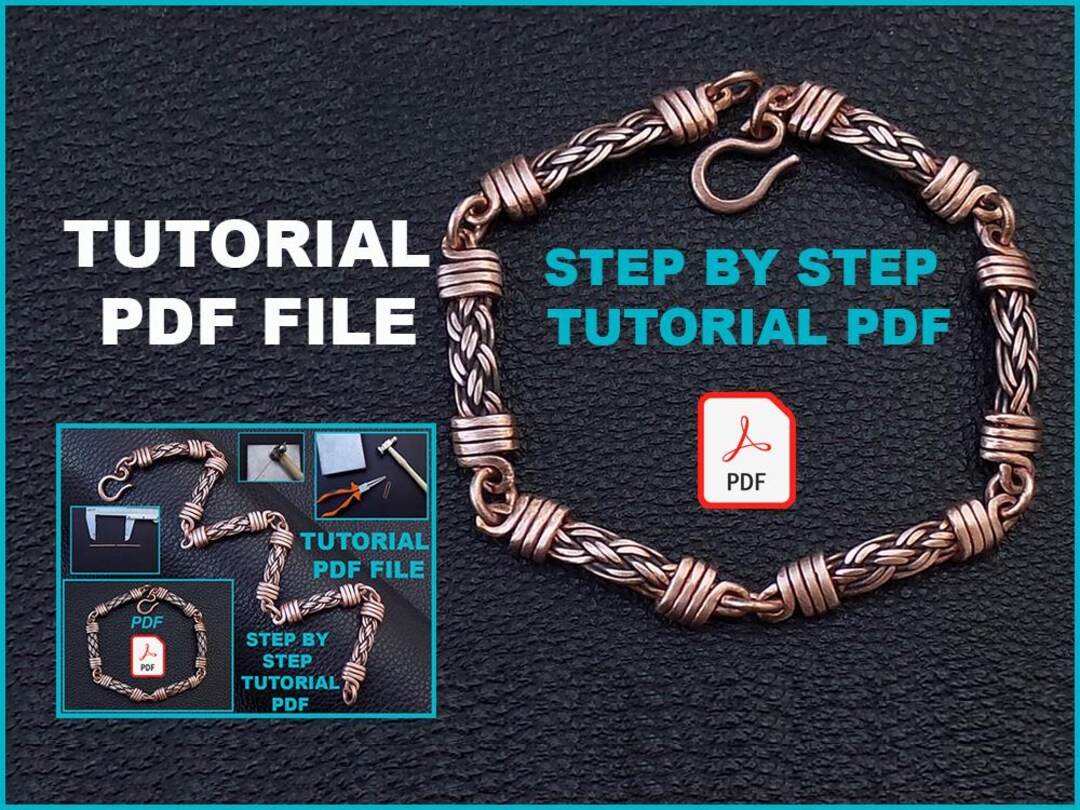PDF Files Instant Download , Braided Chain Links Bracelet Tutorial With ...