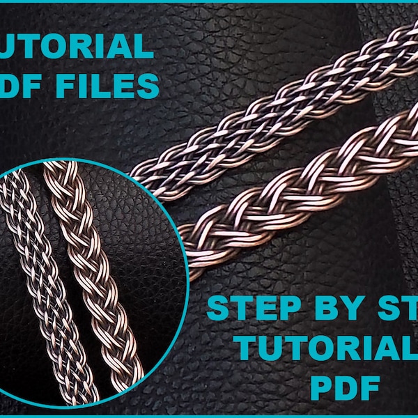 PDF Files Instant Download wire braiding techniques tutorials, braiding with wire pattern, how to make lesson book | No : 15 + 20