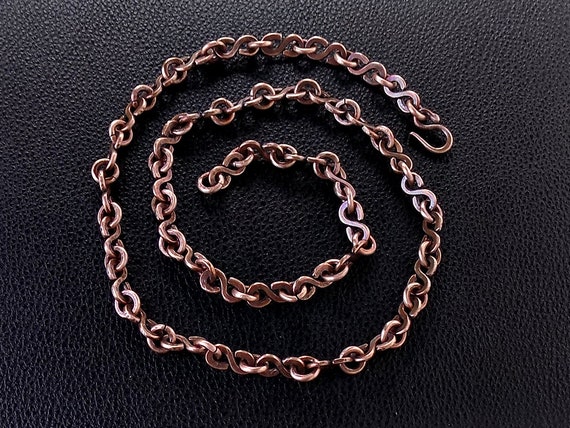 BUY Hammered Copper Chain Link Necklace - Handcrafted Jewelry