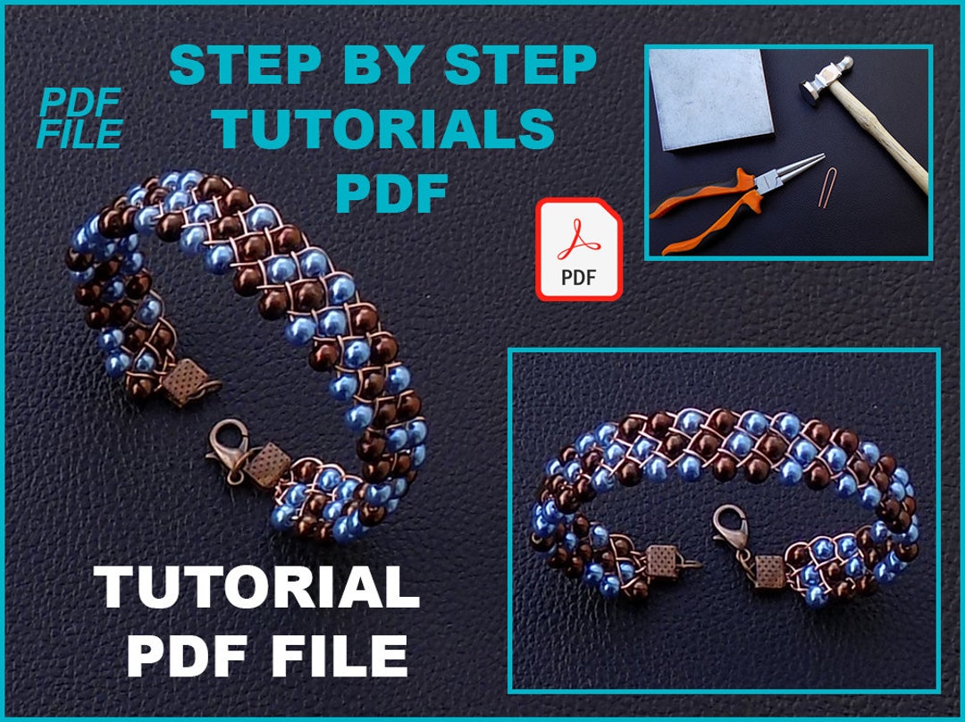 PDF File Instant Download , Braided Beaded Cuff Bracelet Tutorial ...