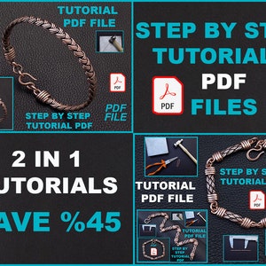 May include: Two step-by-step tutorials for making copper wire bracelets. The tutorials are available as PDF files. Save 45% when you purchase both tutorials together.
