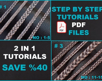 PDF Files Instant Download wire braiding techniques tutorials how to make lesson, braiding with wire pattern tutorial pdf | No : 1-5 + 11-15