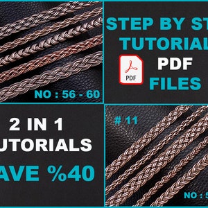PDF Files Instant Download wire braiding techniques tutorials , pattern DIY books | No :51-55 + 56-60