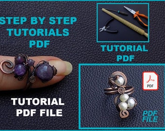 Pdf-bestand direct downloaden, zelfstudie draadwikkelring met edelstenen, sieraden DIY