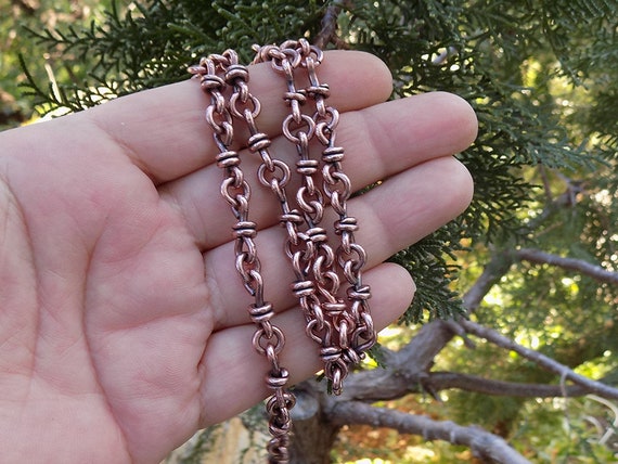 Men Chain Links Necklace, Pure Copper Handmade Antiqued Chain Links Metal  Men Collar Choker, Made to Order in Any Size -  Israel