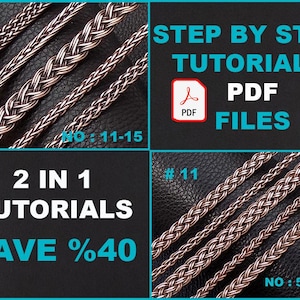 Pdf-bestanden Directe download van zelfstudies over draadvlechttechnieken, doe-het-zelfboeken met patronen | Aantal: 11-15 + 51-55