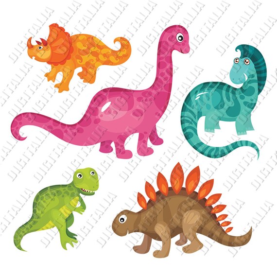 Download Cute Baby Dinosaur Bandle Clipart Dinosaur Svg Png With Etsy