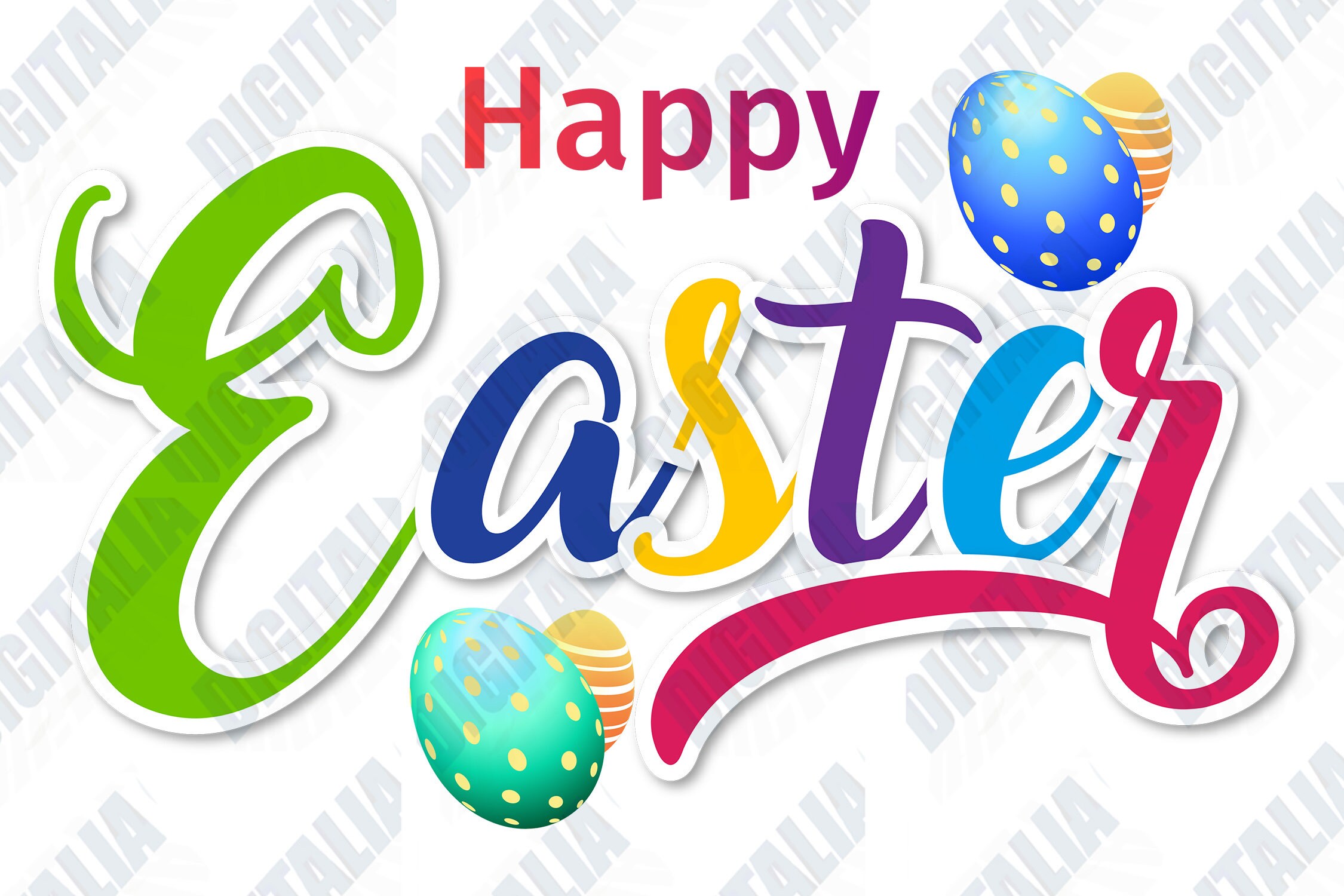 Happy Easter Egg Hunt Digital Clipart Easter Eggs Bundle Etsy UK