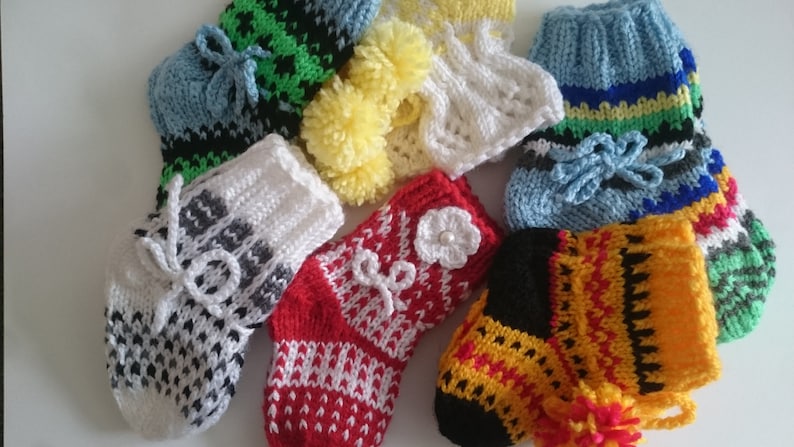 Hand knit baby socks 9-12 month Knitted baby socks Hand knitted baby socks Baby Gift Knit baby socks Baby Slippers Baby shower gift