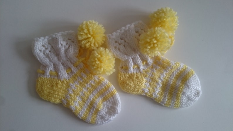 Hand knit baby socks 9-12 month Knitted baby socks Hand knitted baby socks Baby Gift Knit baby socks Baby Slippers Baby shower gift