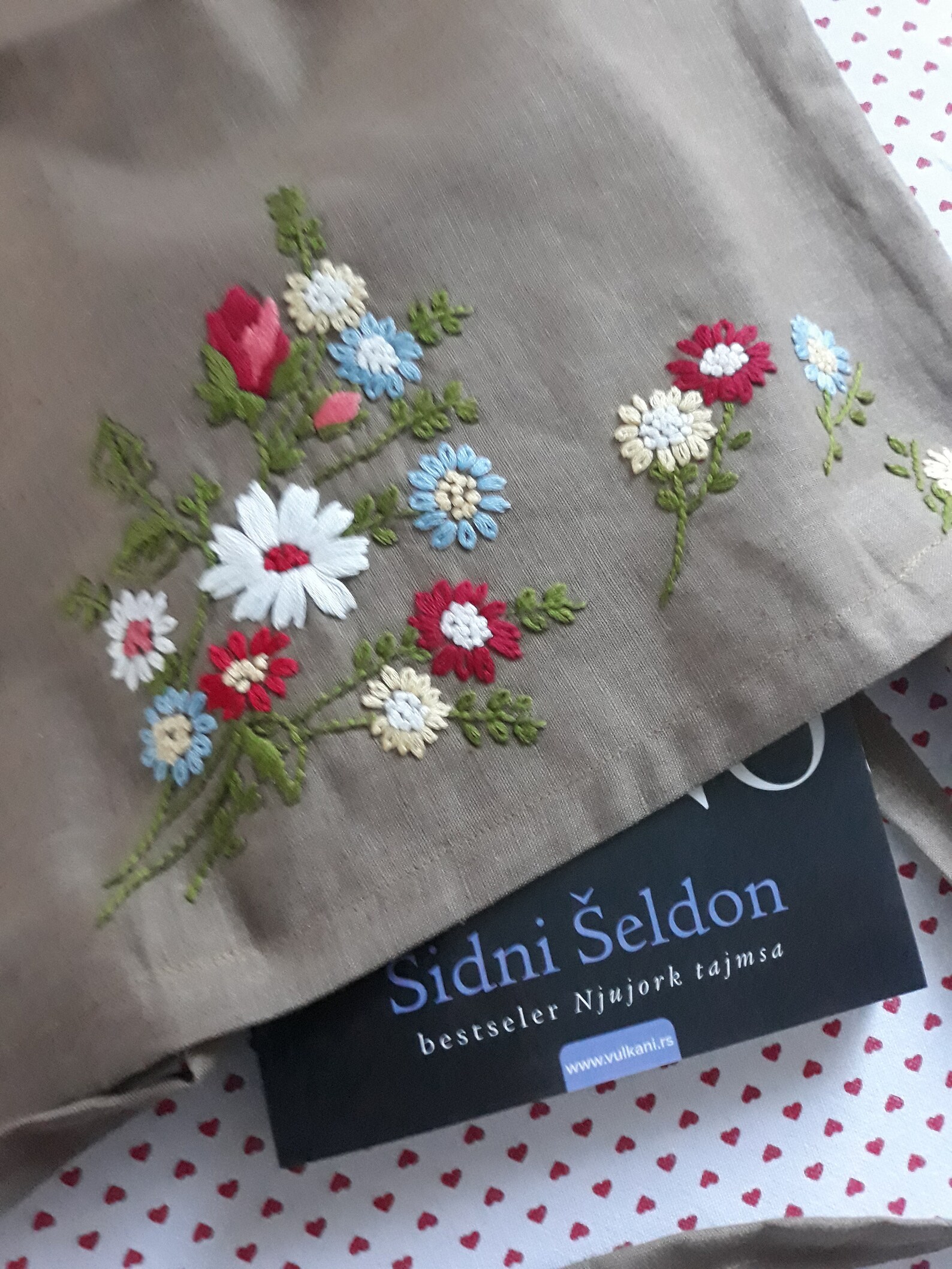 Floral embroideried Nellcote Tote Bag