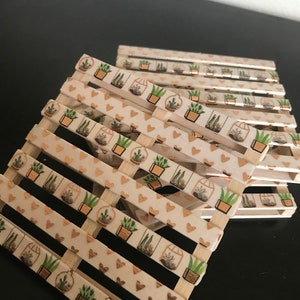 Handmade Pallet Coasters (Succulants & Rose Gold Hearts)
