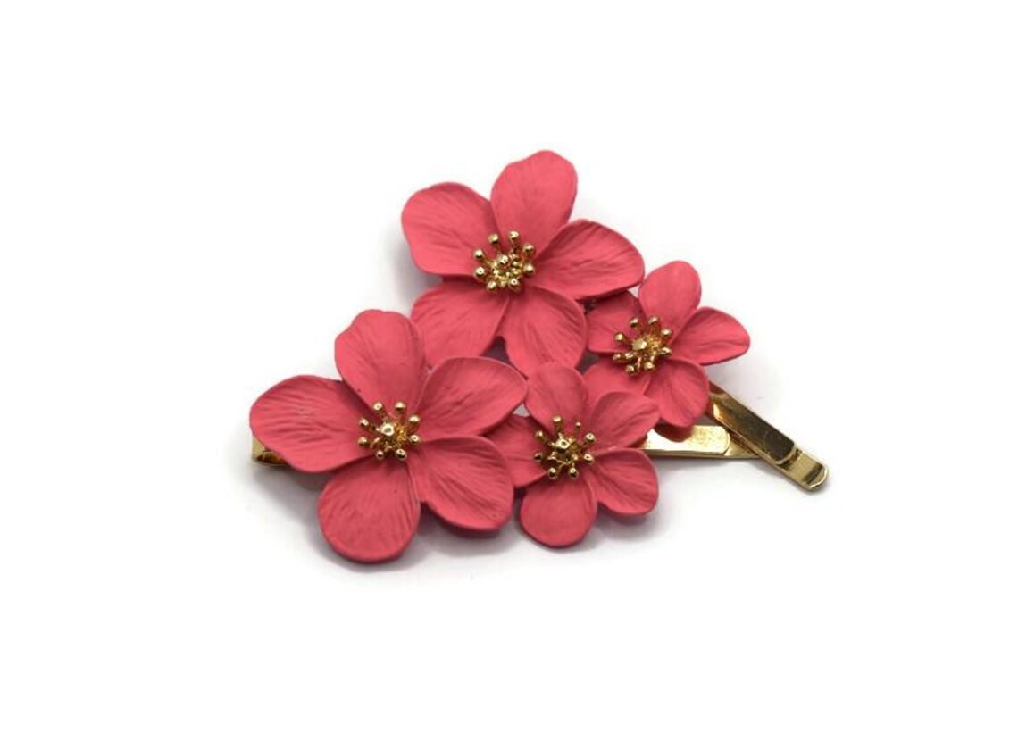 Hot Tomato Colour-Up Crystal Frame Gold & Multi Hair Clip