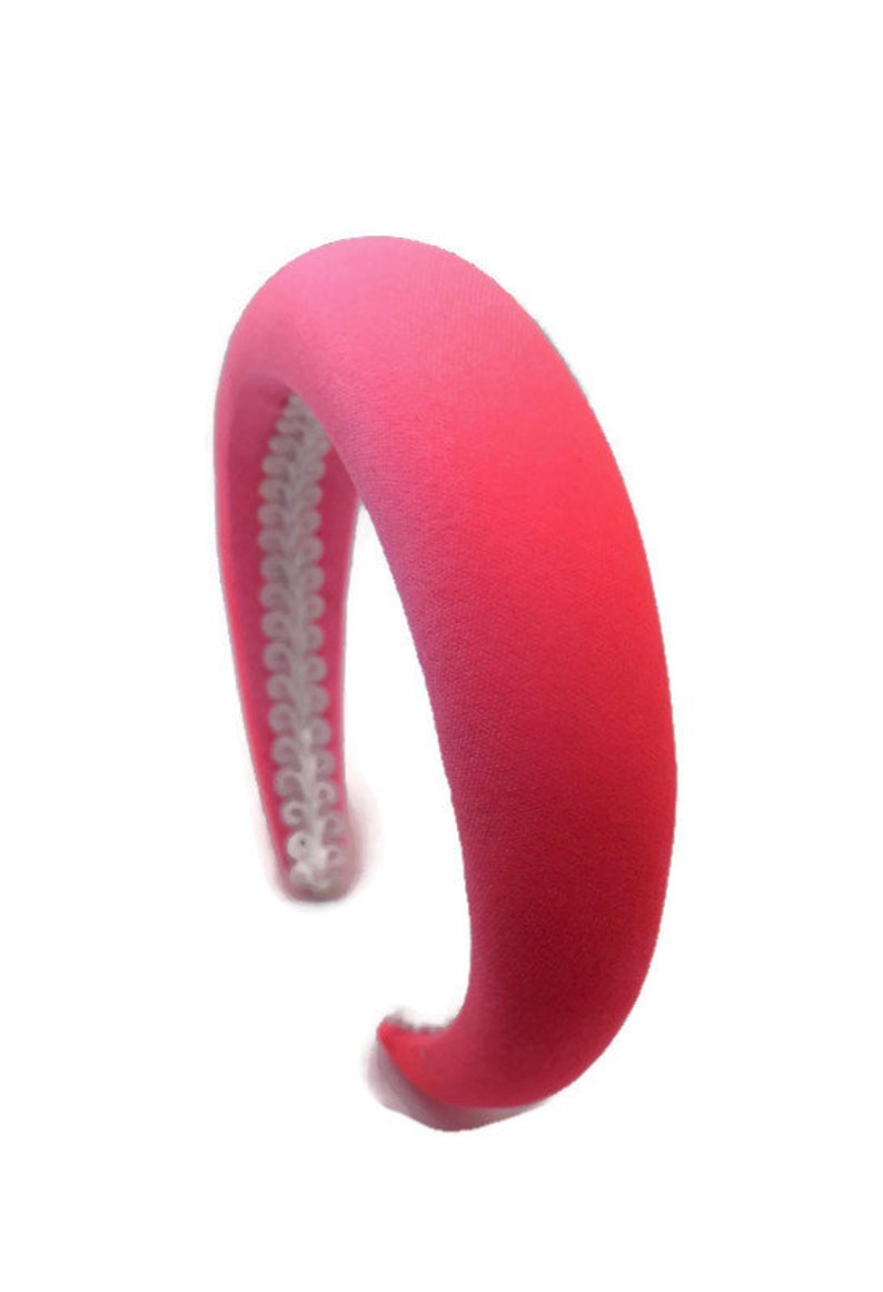 Fluorescent Pink 4cm Plain Headband Extra Thick Padded Velvet Hairband Bright Everyday/Wedding Hair Accessory Classic Style Hairpiece image 4