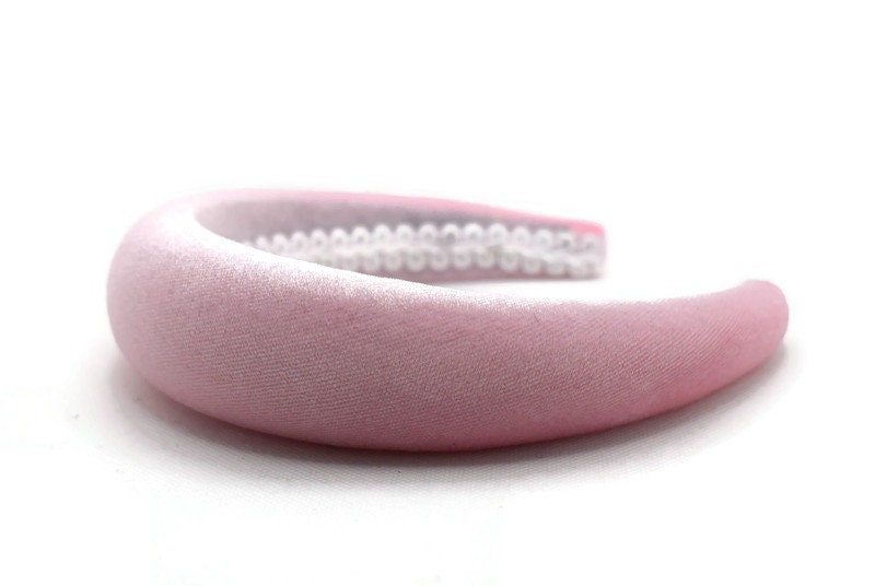 Pale Pink 4cm Plain Headband | Pastel Extra Thick Padded  display picture 1