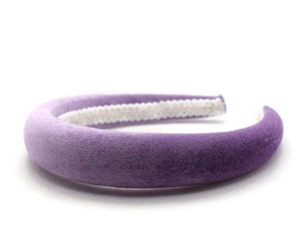 Lavender Purple 2cm Plain Headband | Pastel Padded Velvet Hairband | Beautiful Everyday or Wedding Hair Accessory  | Alice Band | Gift