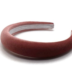 Dusky Pink 2cm Plain Headband | Dark Pink Padded Velvet Hairband | Beautiful Wedding Hair Accessory | Puffy Hairpiece | Alice Band | Gift