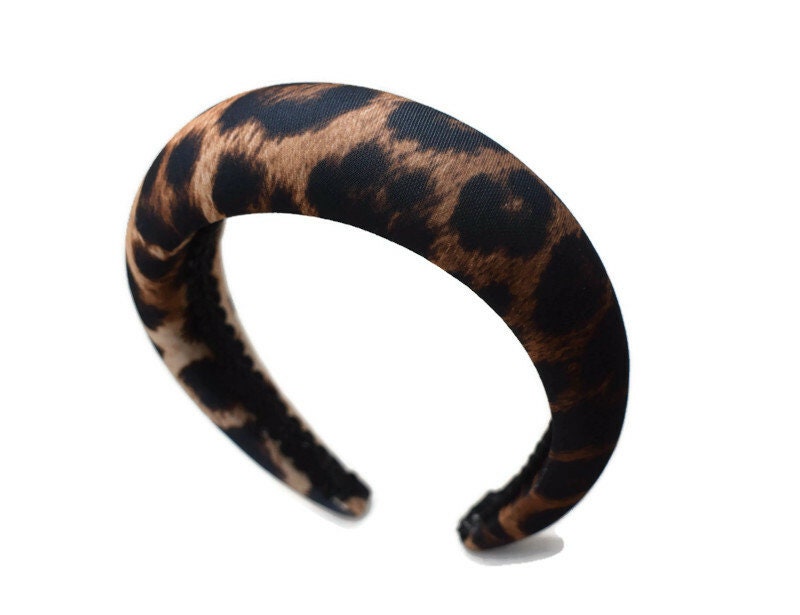Leopardenmuster Spitzen-Stirnband Für Frauen – 21,6 Cm Breit, Dehnbar, Vielseitig Als Haarband Oder Turban Tragen
