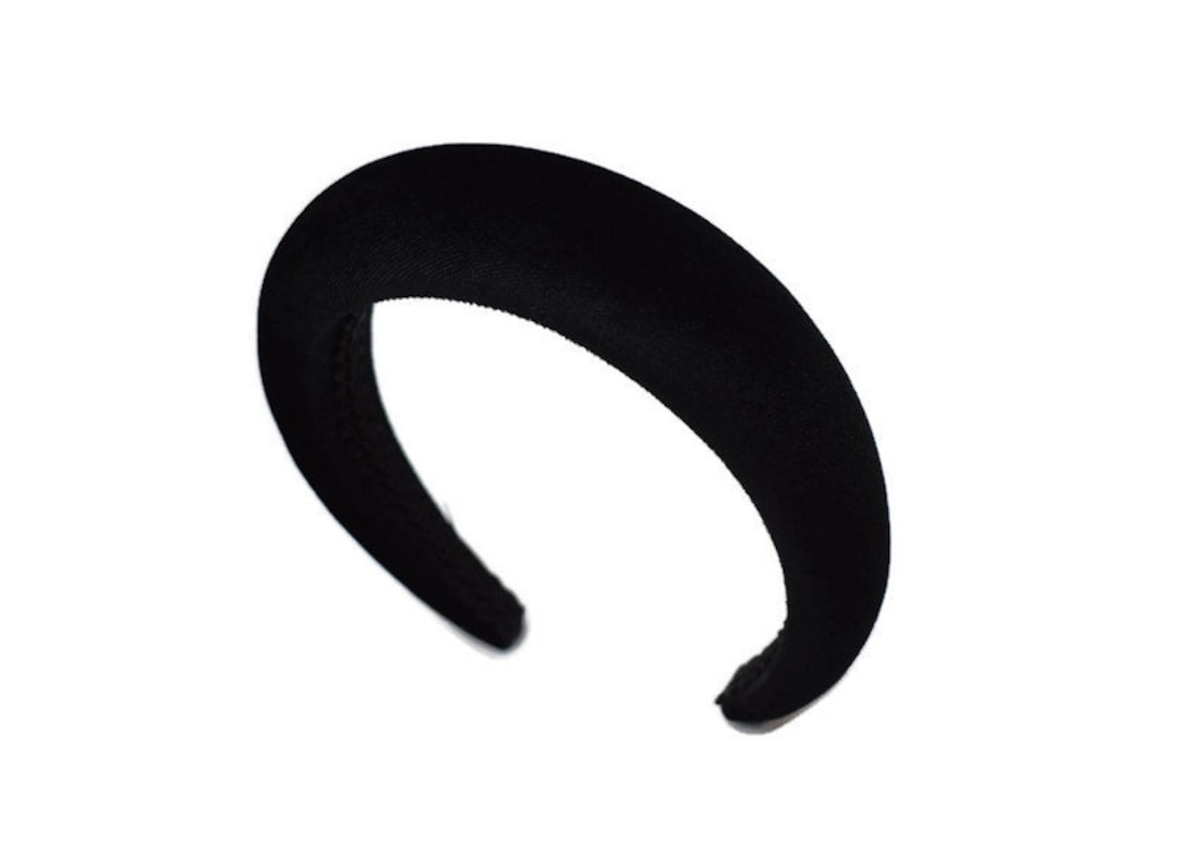  Black Padded Hairband Headbands for Women Solid Wide Simple  Headband for Girls Plain Soft Satin Hair Band Hoop No Teeth Thick Head Bands  Hoops for Teen Girls Hair Accessories for
