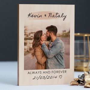 FREE SHIPPING OFFER! - Photo On Wood, Anniversary Gift for Couple, Custom Wood Photo Print, Personalized Photo On Wood, Wood Photo Gift