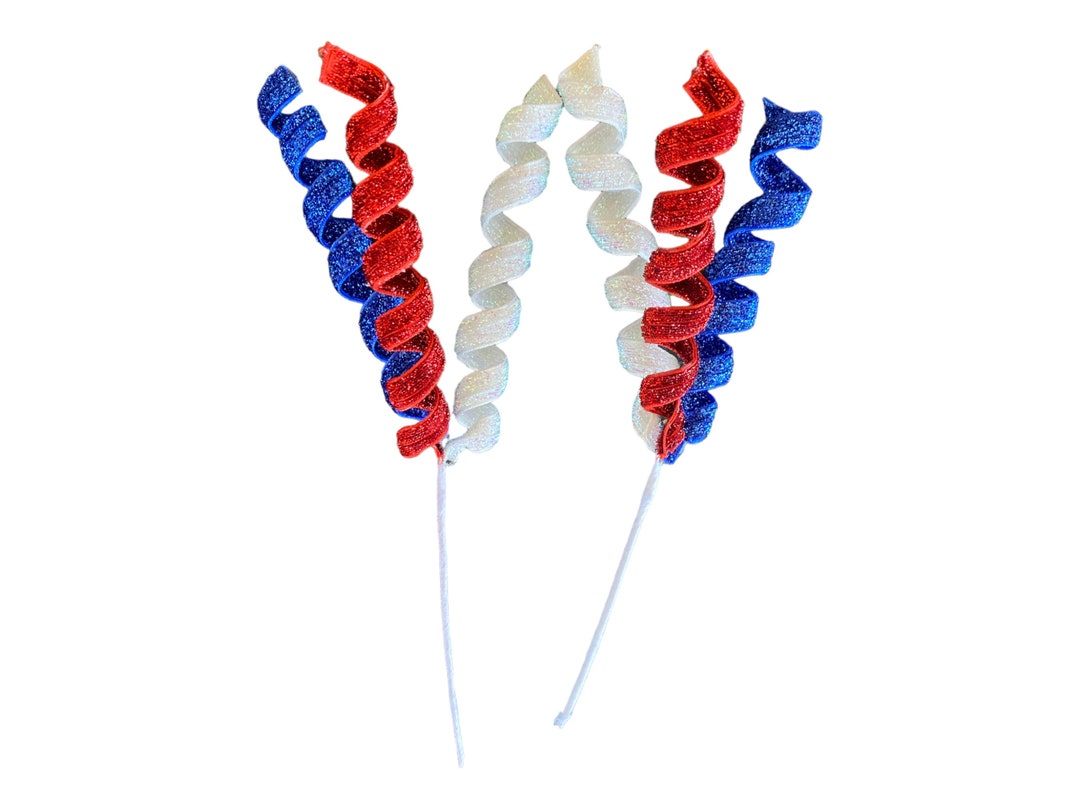 Patriotic Picks, Patriotic Sprays, 4th of July Picks, Spiral Sprays