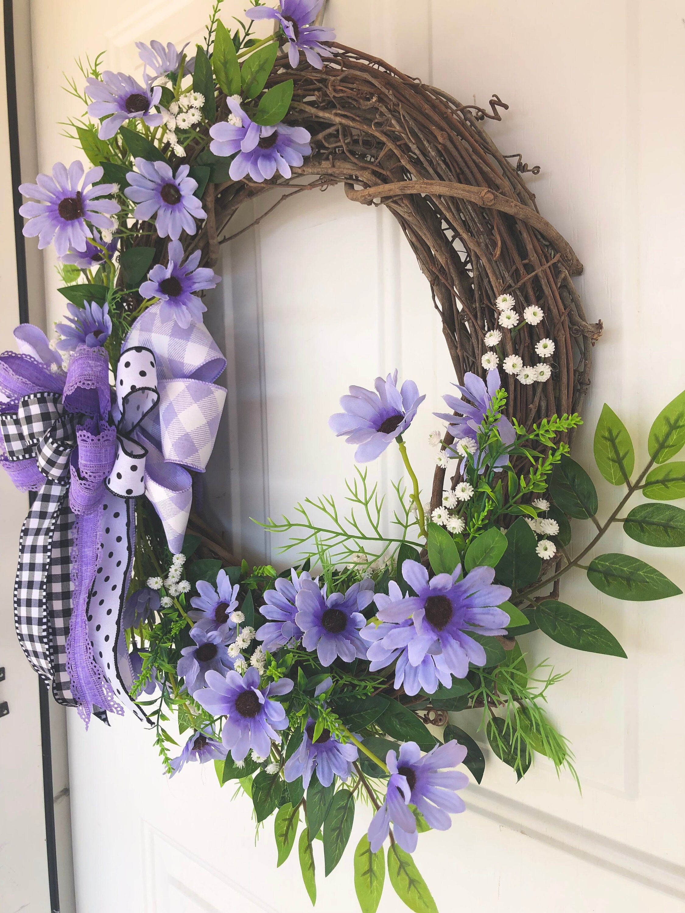 Spring Grapevine Wreath, Spring Wreath, Summer Door Decor, Wreath for ...