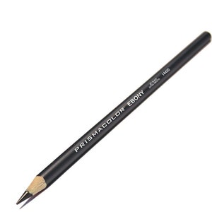 Prismacolor Ebony Graphite Pencil Jet Black Smooth Laydown Drawing Pencil