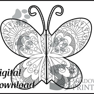 Ready to Print Butterfly Coloring Page
