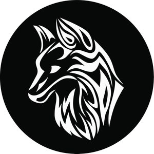 Tribal Wolf Car Laptop Decal