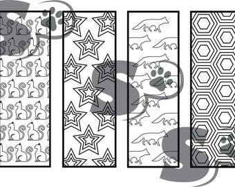 Animals and Shapes Bookmarks to Color