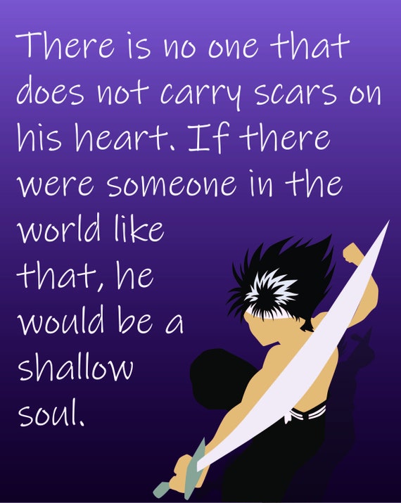 Hiei Quote Yuyu Hakusho Inspired Vector Style Print Etsy