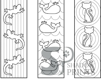 Ready to print Animal Bookmarks to Color