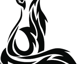 Tribal Fox Inspired Car Laptop Decal
