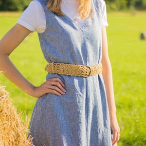 Breeze belt crochet pattern - raffia crochet pattern, raffia crochet belt, PDF crochet pattern, summer crochet pattern, crochet belt