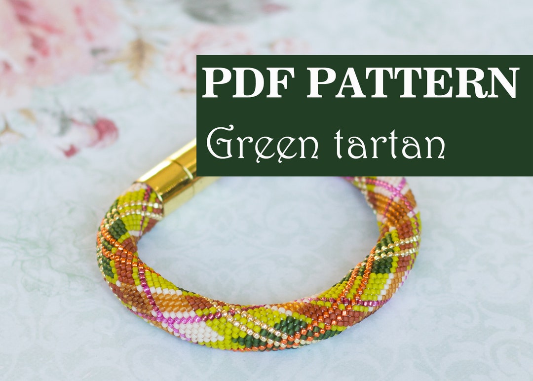 PDF Pattern for Beaded Crochet Bracelet - Seed Bead Pattern - Colorful ...