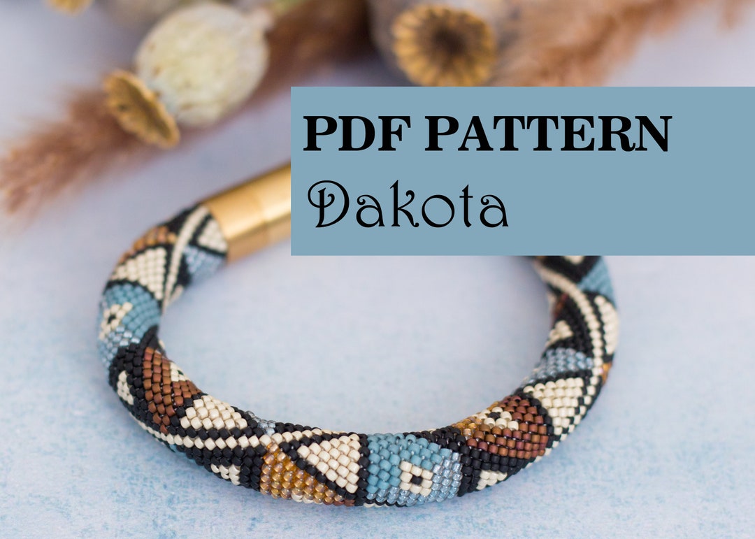 PDF Pattern for Beaded Crochet Bracelet - Seed Bead Pattern - Ethno ...