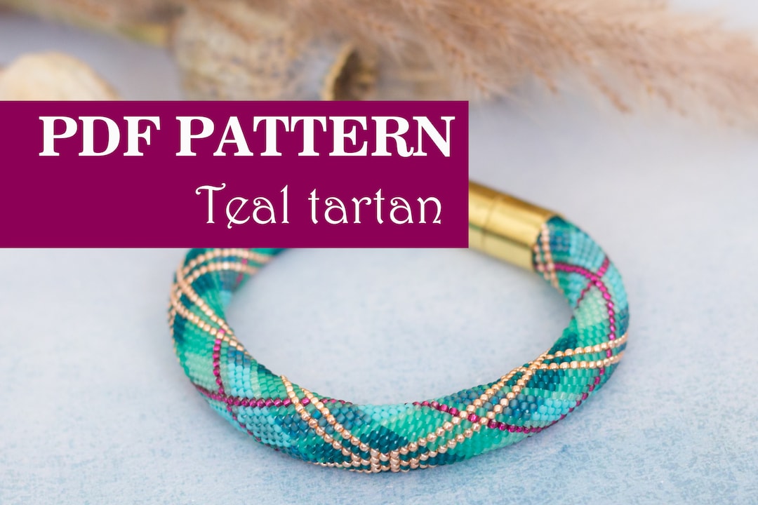 PDF Pattern for Beaded Crochet Bracelet - Seed Bead Pattern - Colorful ...