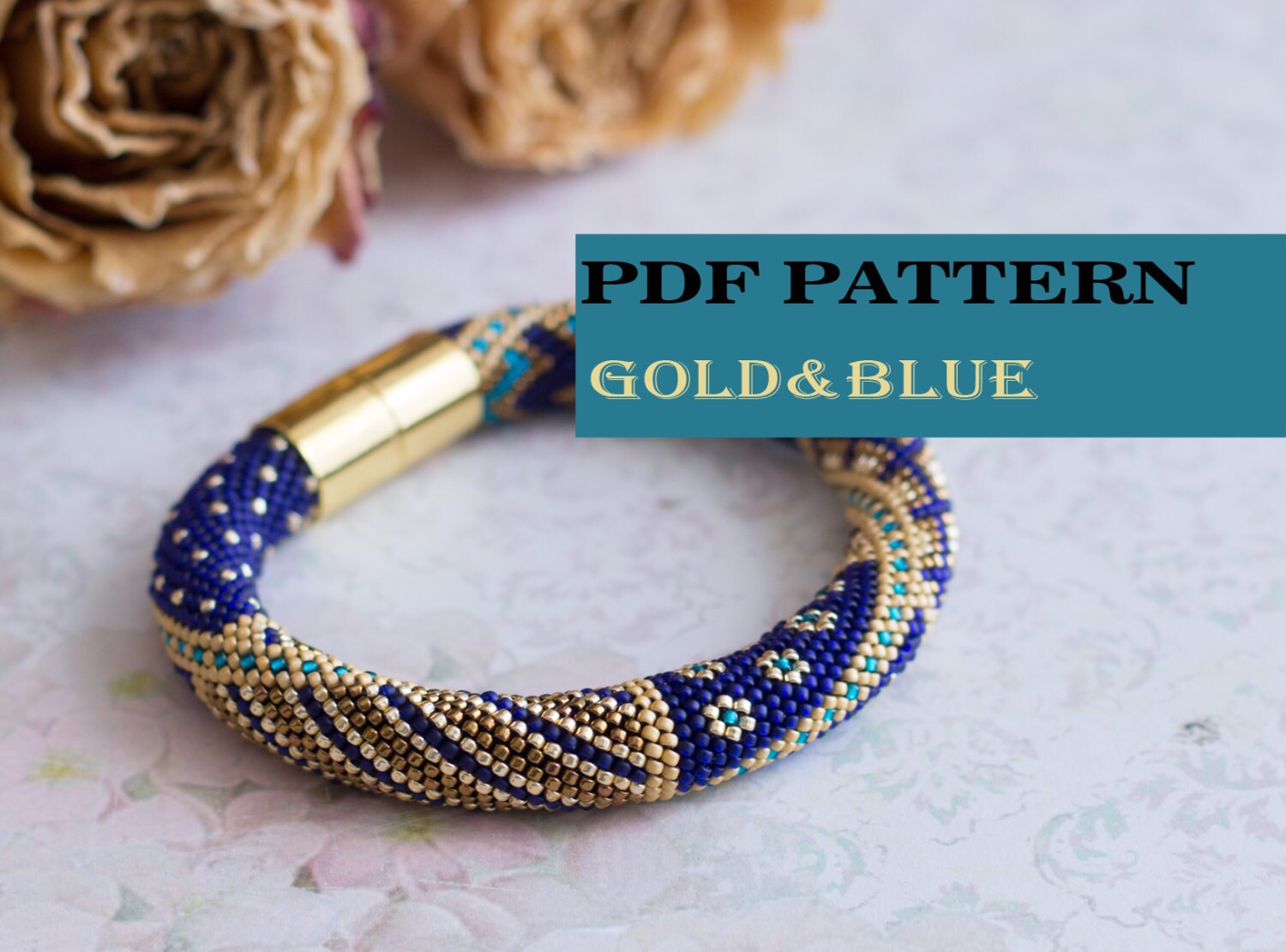 PDF Pattern for Crochet Bracelet - Seed Bead Crochet Rope - Jewelry ...