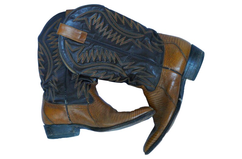 Western boots cowboy boots men Cameltobacco Bicolor Size 43 OK
